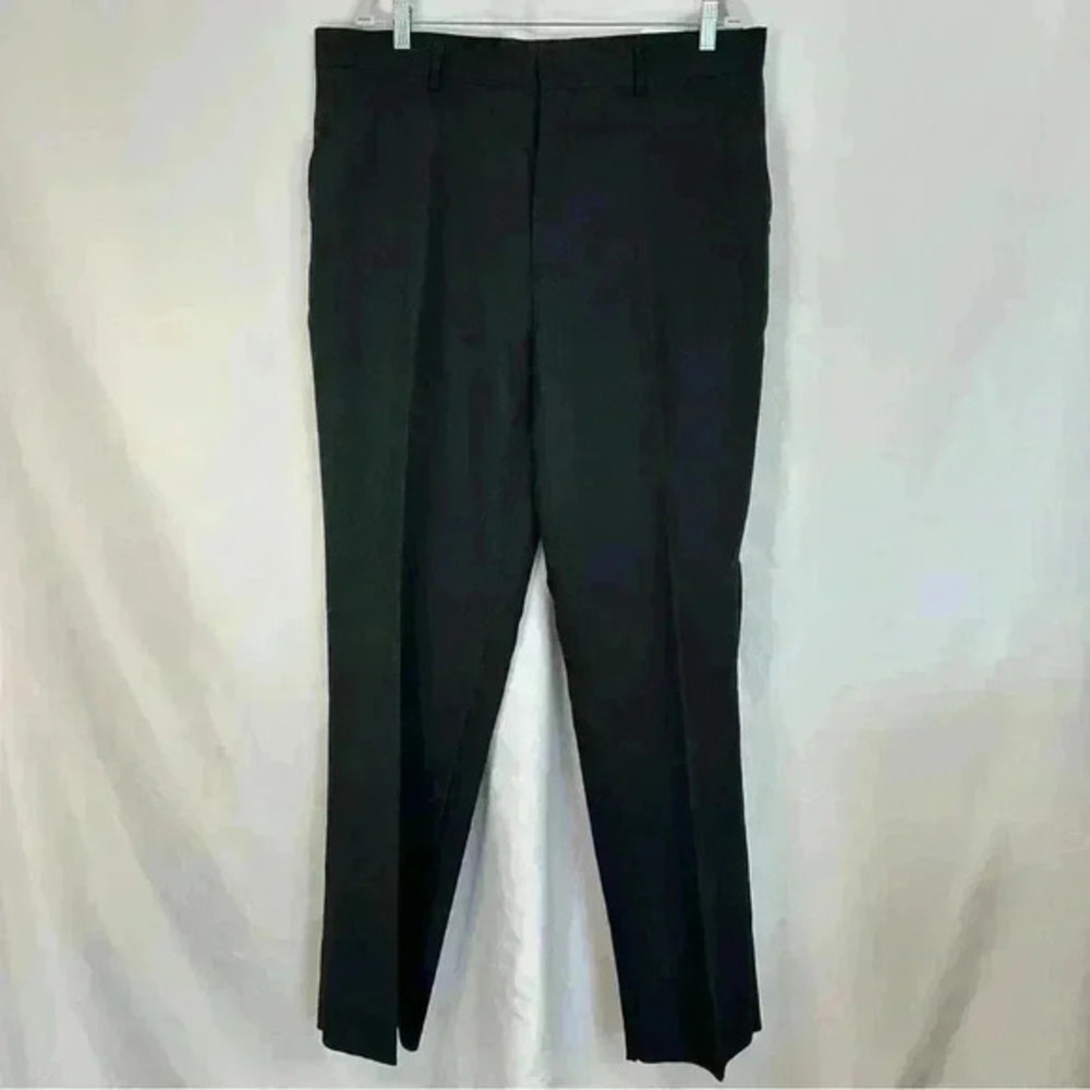 NWT Vitto Italy Dress Pants Mens Size Waist 40 Unhemmed Black Casual Formal